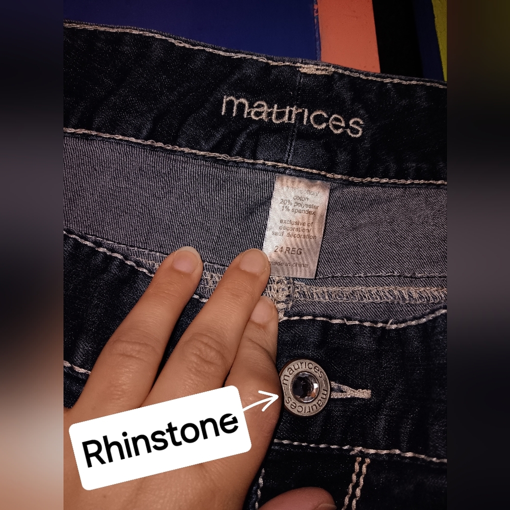 Maurice's Rhinestone Jeans - Picture 3 of 6